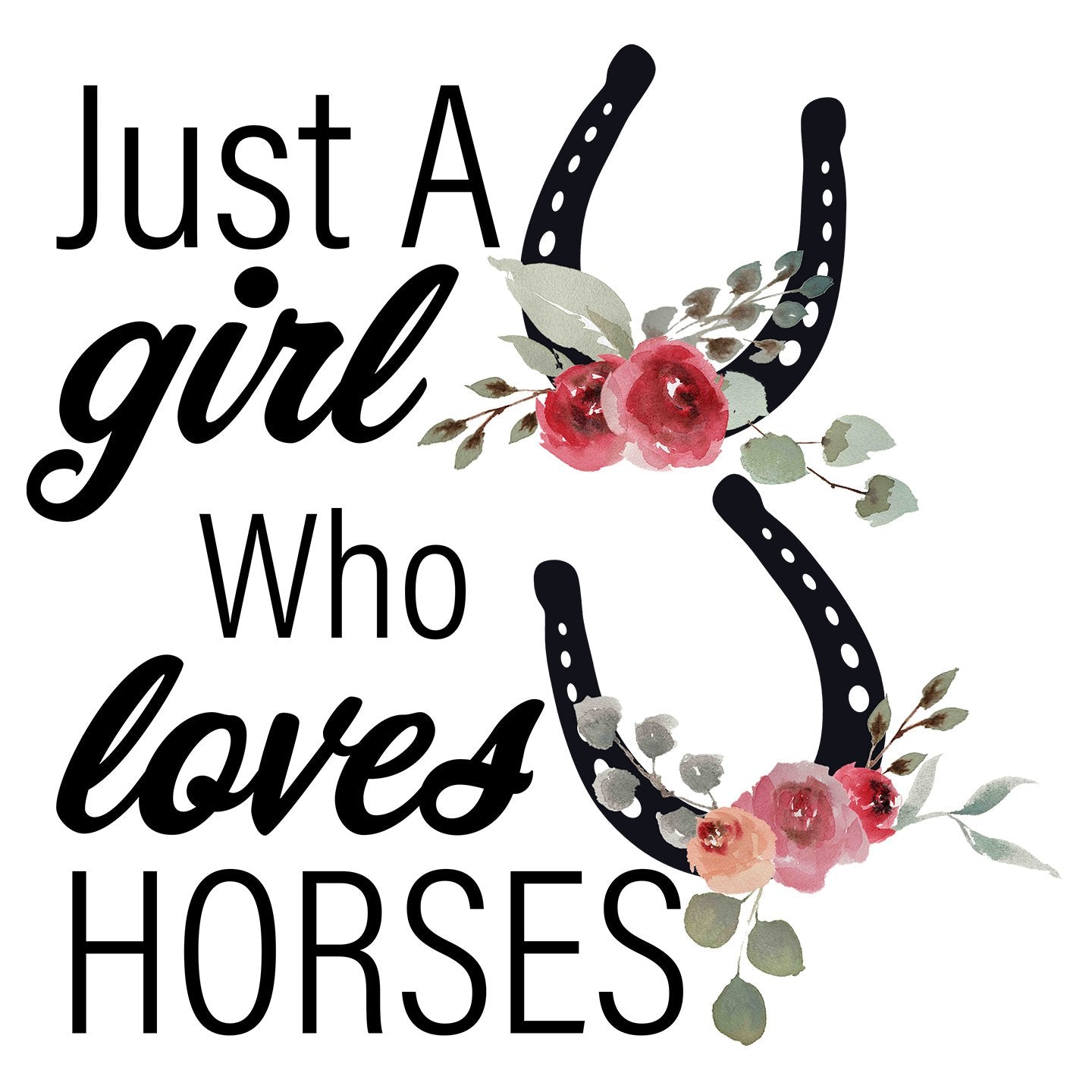 Just A Girl Who Loves Horses - Women's V-Neck Long Sleeve T-Shirt