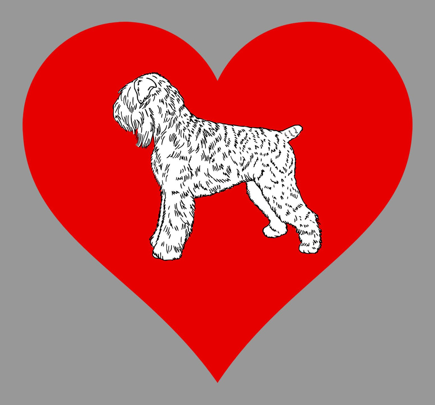 Black Russian Terrier on Heart Left Chest - Women's Full-Zip Hoodie Sweatshirt