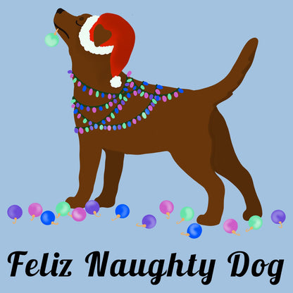 Feliz Naughty Dog Chocolate Lab - Women's Fitted T-Shirt