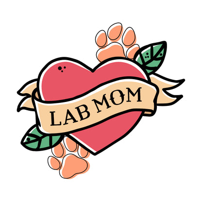 Lab Mom Heart Pocket - Adult Unisex T-Shirt