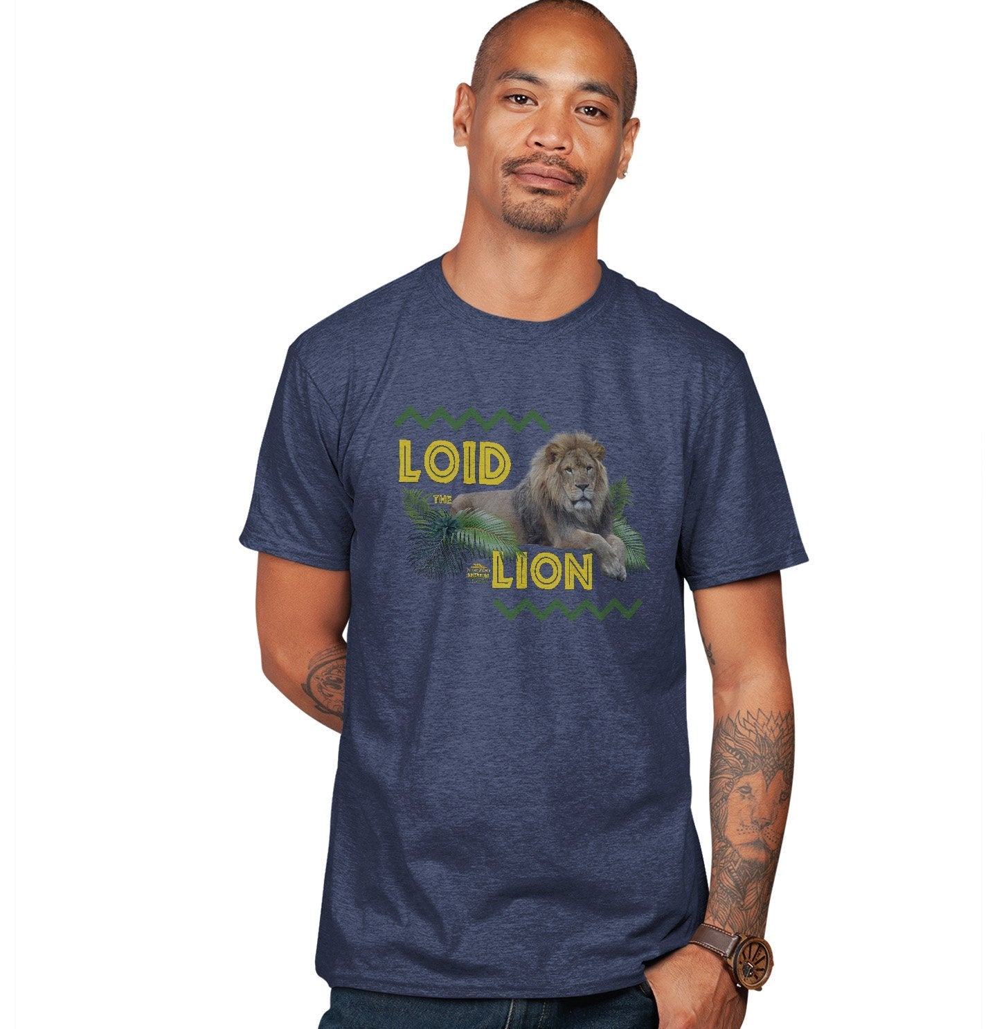 New Zoo & Adventure Park - Loid the Lion - Adult Tri-Blend T-Shirt