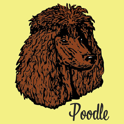 Brown Poodle Headshot - Women's Fitted T-Shirt