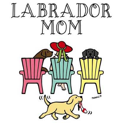 Labrador Dog Mom Deck Chairs - Women's V-Neck T-Shirt