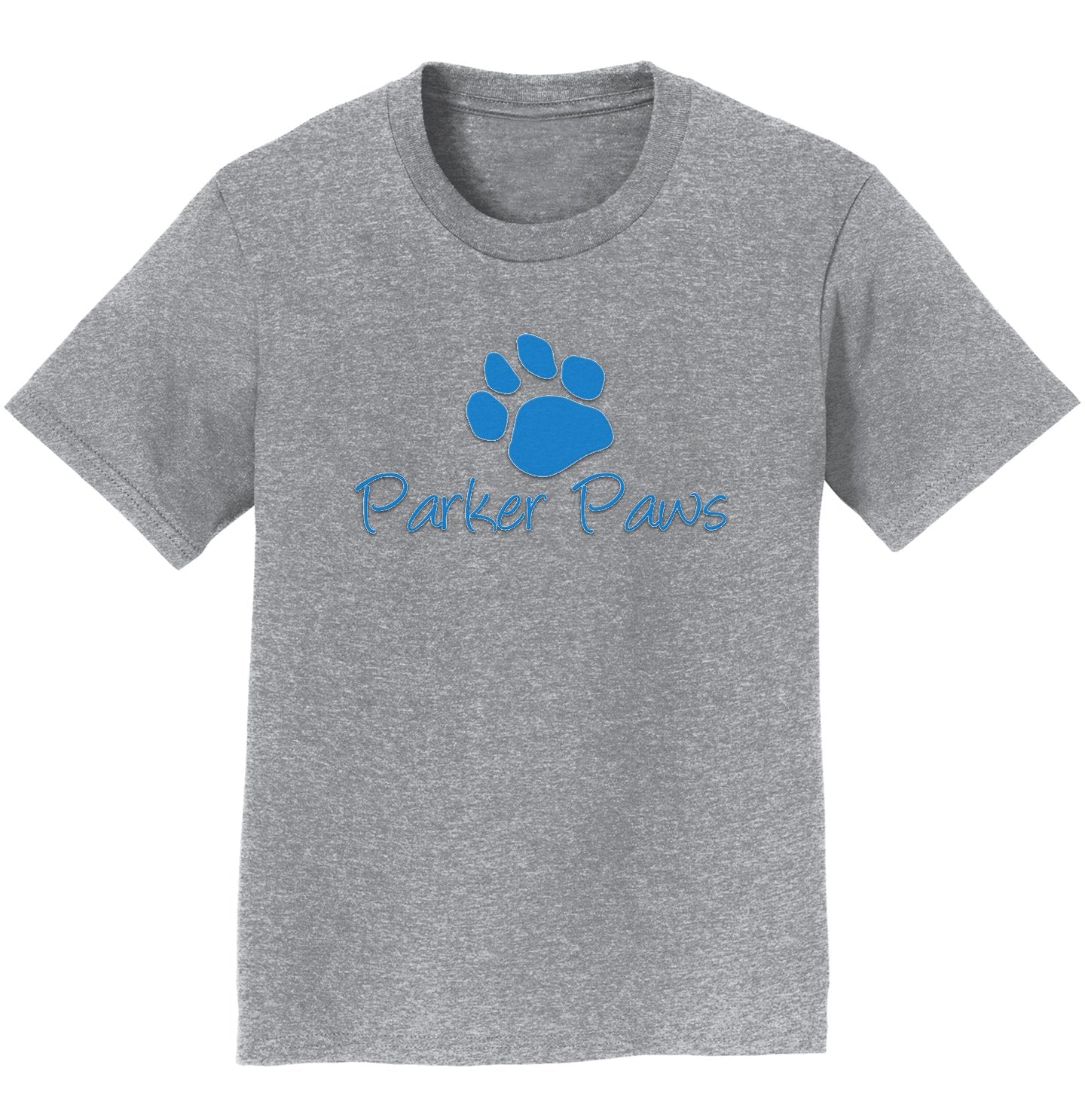 Parker Paws Blue Paw Print Logo - Kids' Unisex T-Shirt