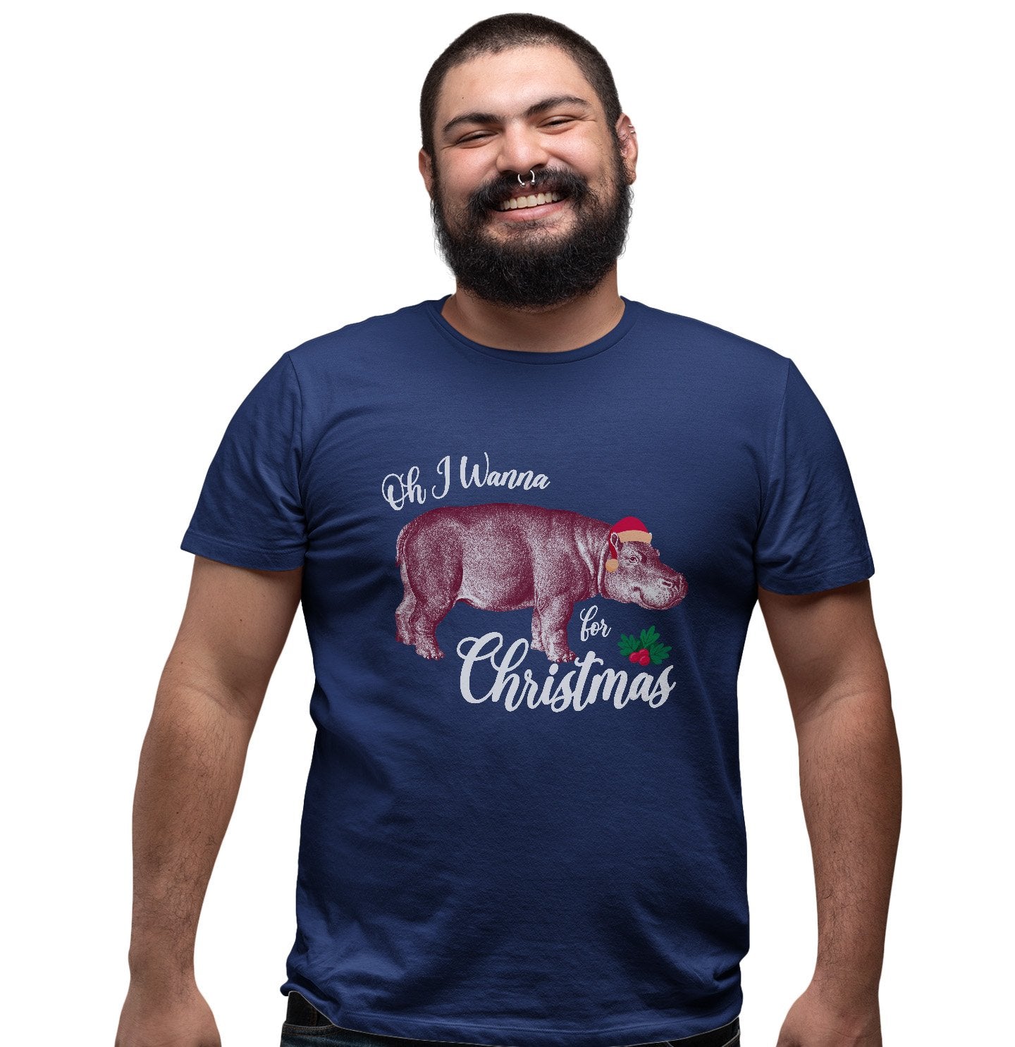 Hippopotamus for Christmas - Adult Unisex T-Shirt