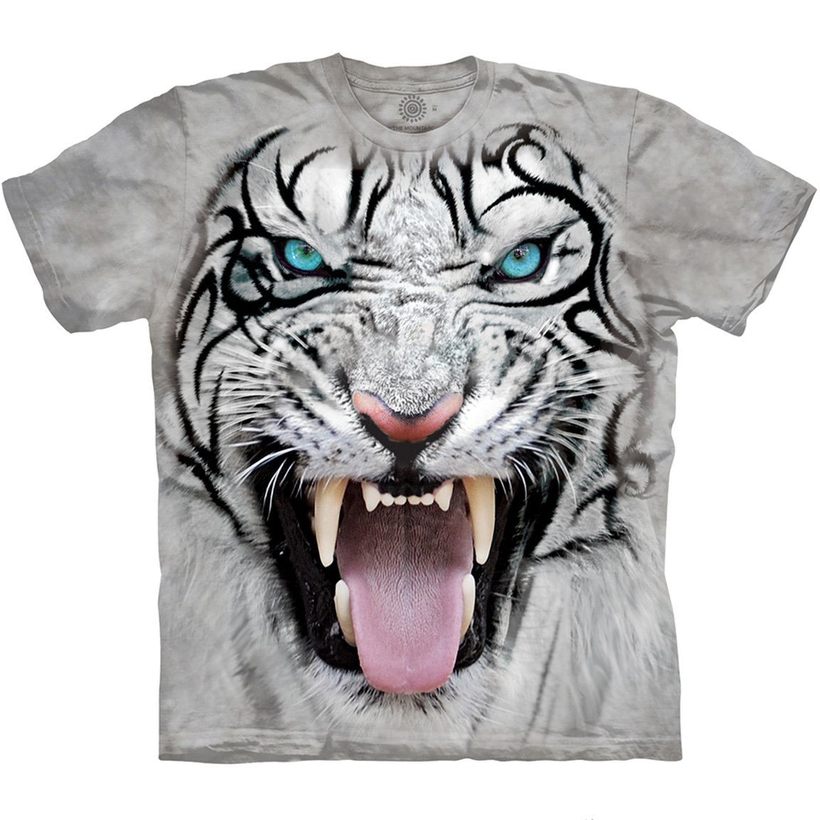 The Mountain Big Face Tribal White Tiger - T-Shirt