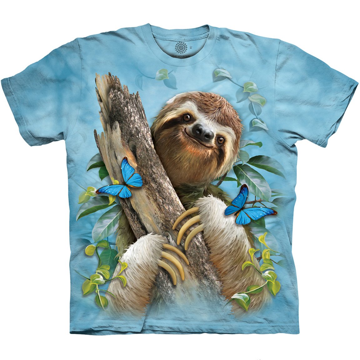 The Mountain Sloth & Butterflies - T-Shirt