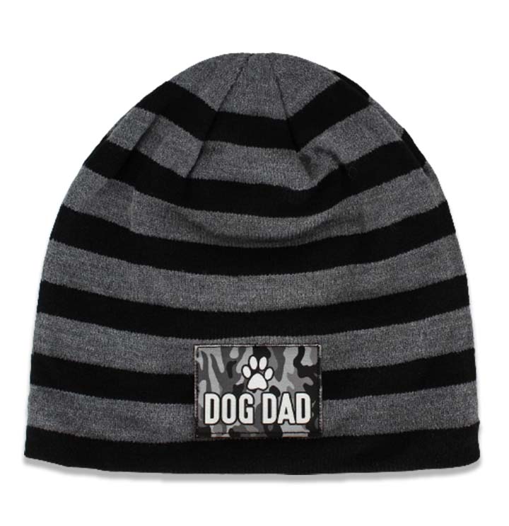 Animal Pride - Dog Dad on Black - Knit Beanie