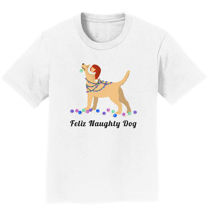 Feliz Naughty Dog Yellow Lab - Kids' Unisex T-Shirt