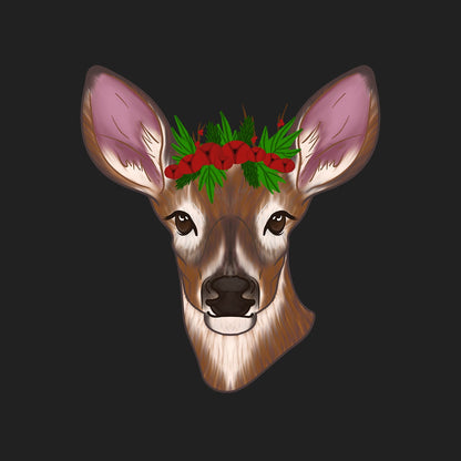 Christmas Doe Head - Adult Adjustable Face Mask