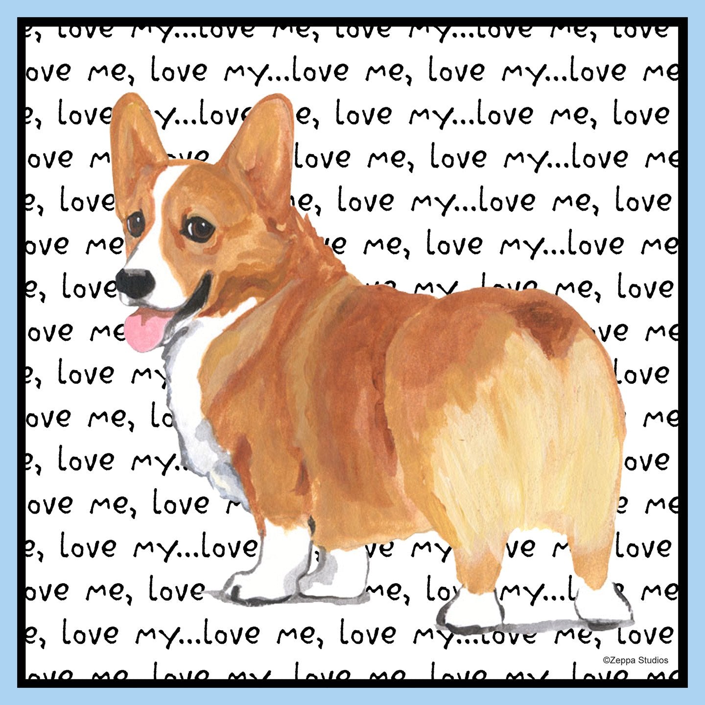 Corgi Love Text - Kids' Unisex T-Shirt