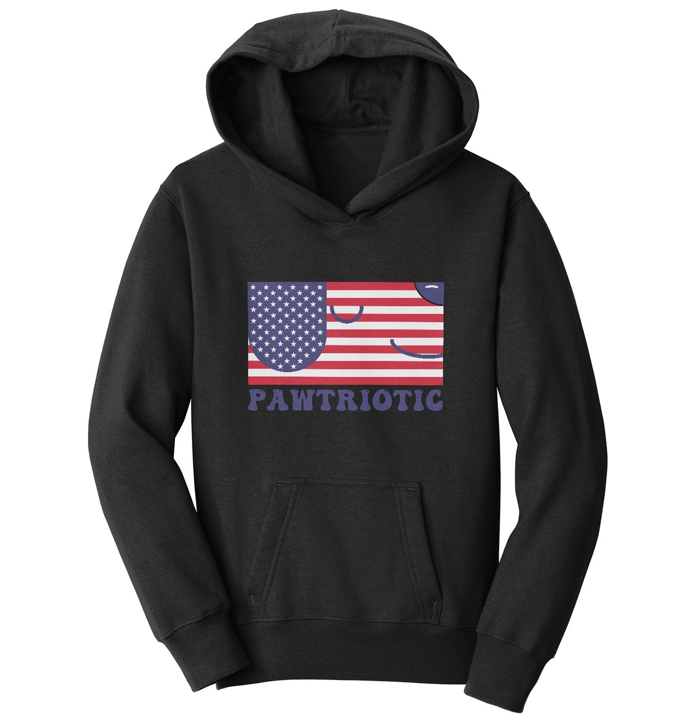Pawtriotic USA American Flag Dog - Kids' Hoodie Sweatshirt