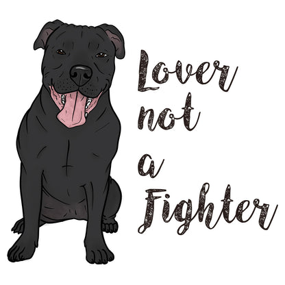Black Pit Bull Lover Not Fighter - Adult Unisex Hoodie Sweatshirt