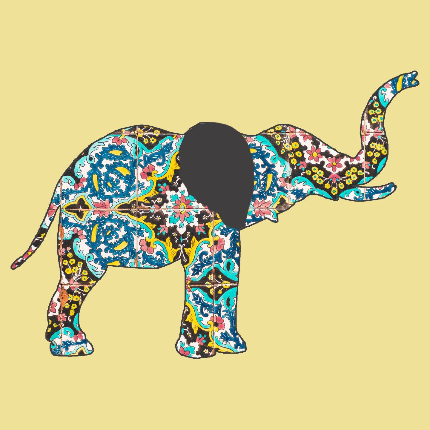 Elephant Mosaic - Adult Unisex T-Shirt