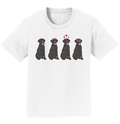 Black Lab Love Line Up - Kids' Unisex T-Shirt