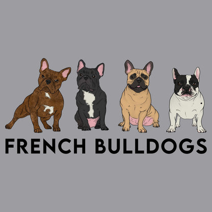 French Bulldogs Lineup - Adult Unisex Crewneck Sweatshirt