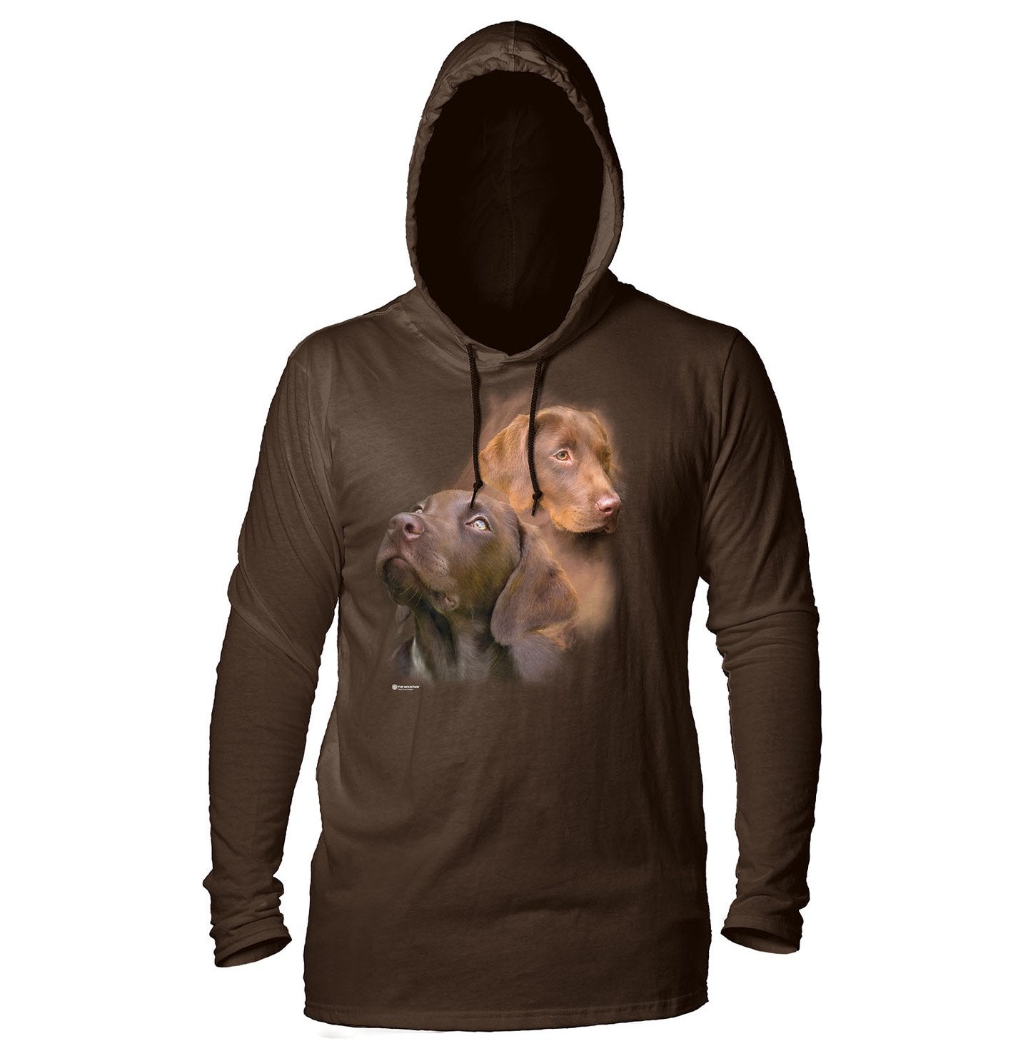 The Mountain - Chocolate Labs - Adult Unisex Lightweight Hoodie