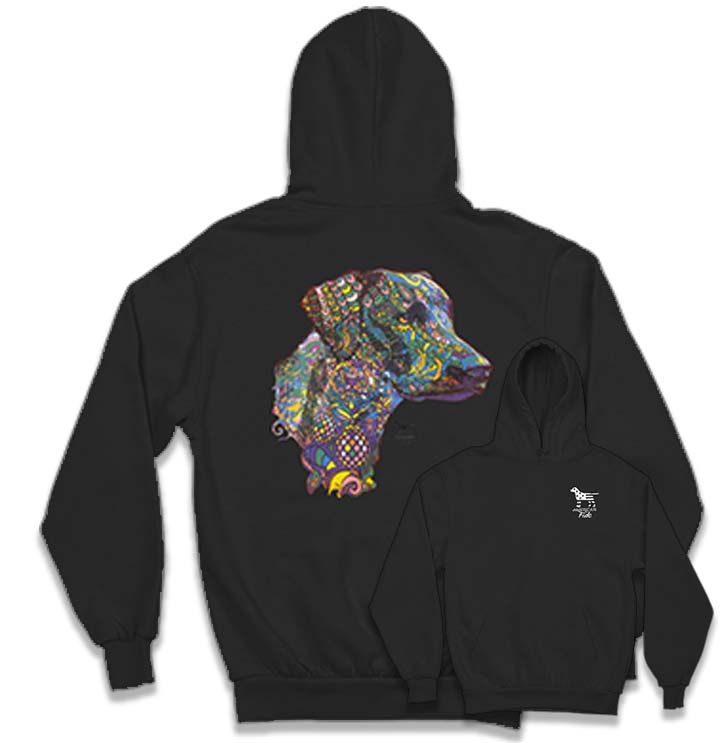 Animal Pride - Mosaic Lab on Black - Adult Unisex Hoodie Sweatshirt