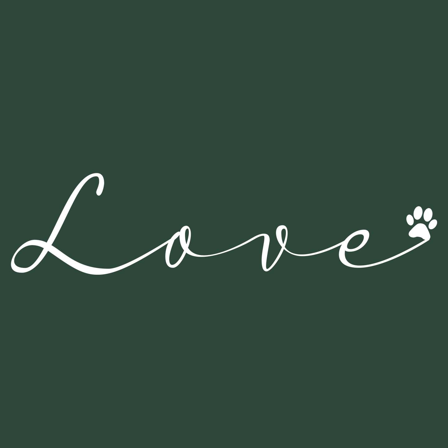 Love Script Paw - Adult Unisex T-Shirt