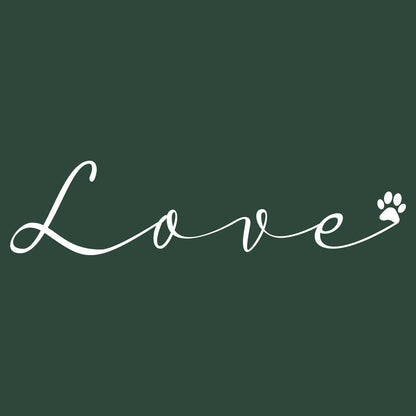 Love Script Paw - Adult Unisex T-Shirt