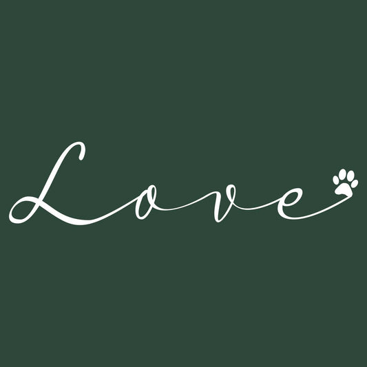 Love Script Paw - Adult Unisex T-Shirt