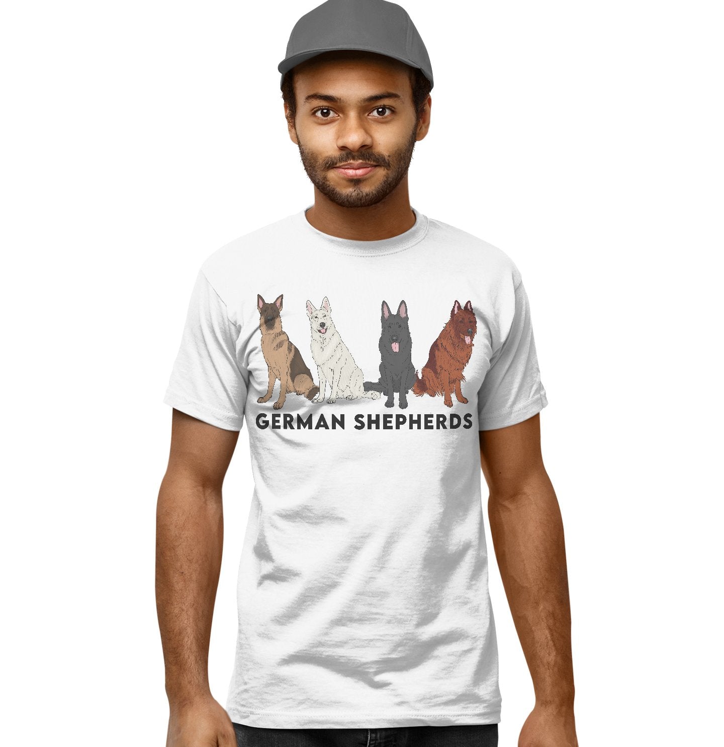 Animal Pride - German Shepherd Lineup - Adult Unisex T-Shirt