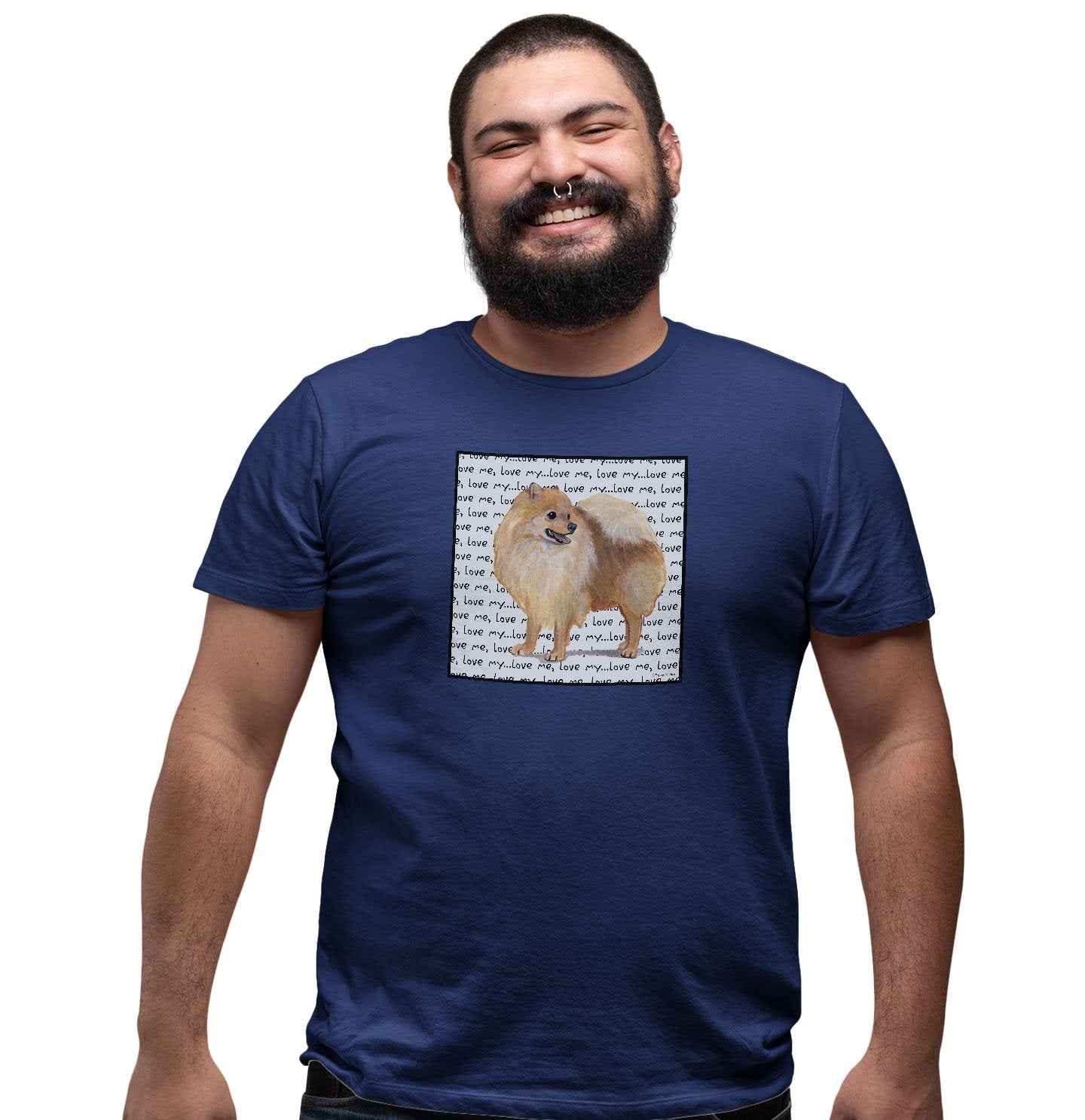 Animal Pride - Pomeranian Love Text - Adult Unisex T-Shirt