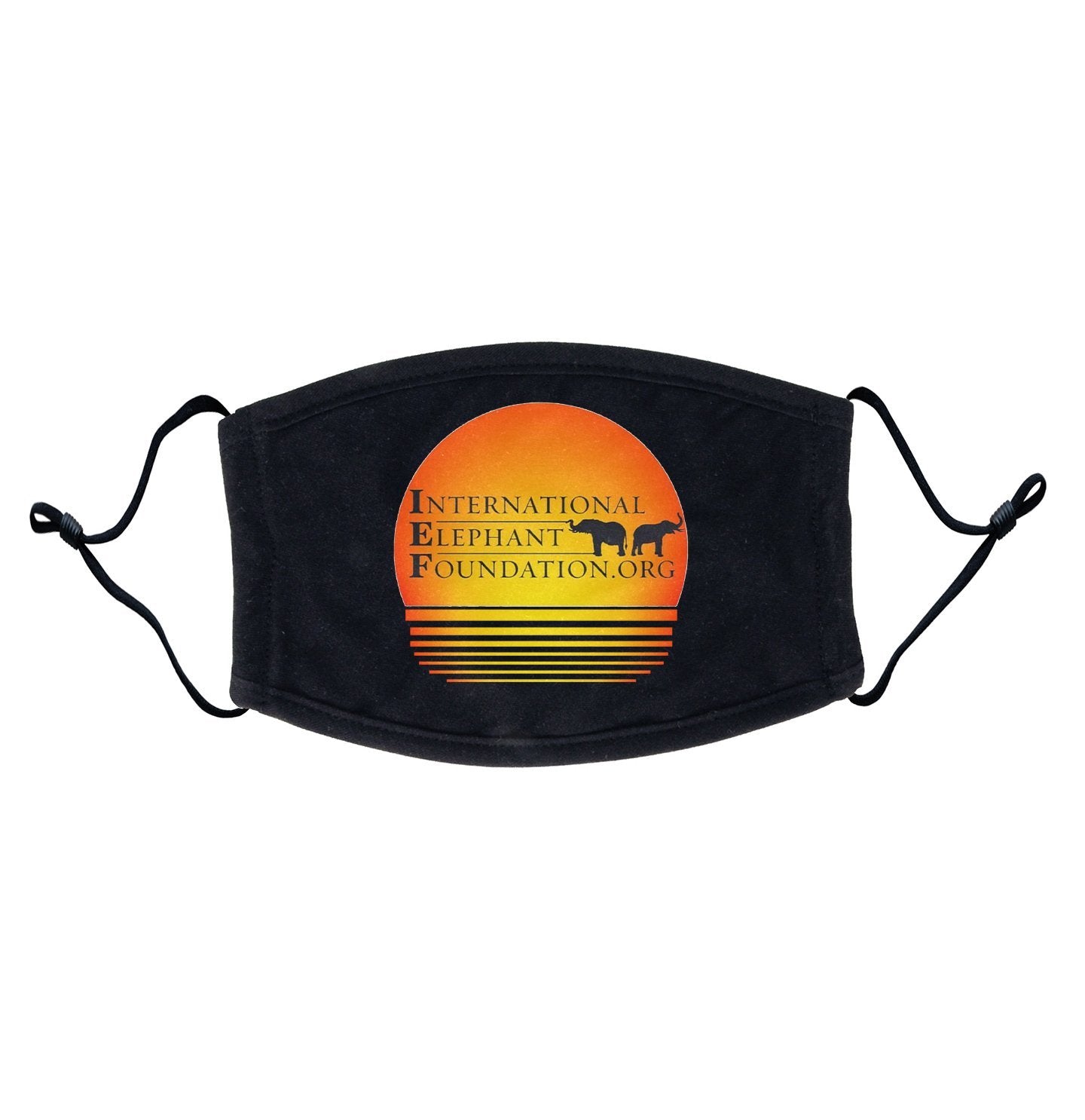 International Elephant Foundation - IEF Sunset Logo - Adult Adjustable Face Mask