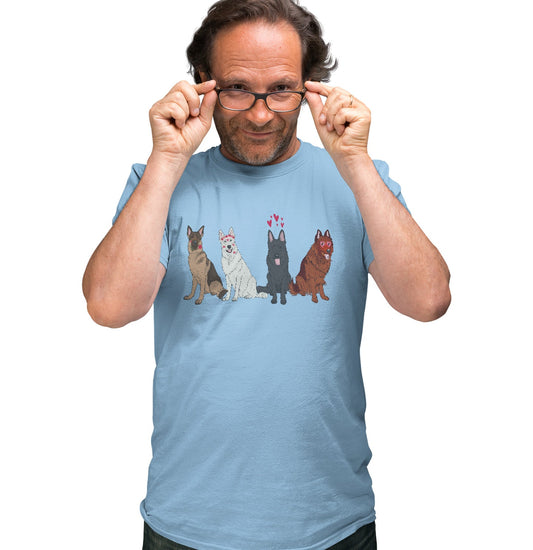 Animal Pride - German Shepherd Love Line Up - Adult Unisex T-Shirt