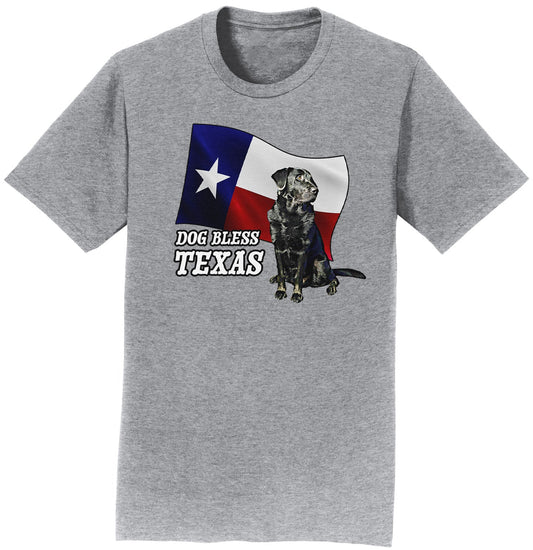 Dog Bless Texas Flag Lab - Adult Unisex T-Shirt