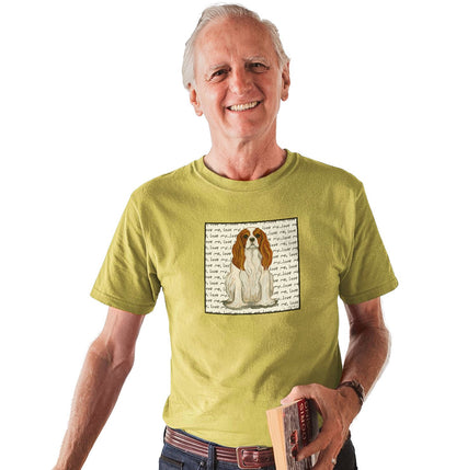 Blenheim Cavalier Love Text - Adult Unisex T-Shirt
