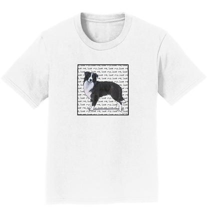 Border Collie Love Text - Kids' Unisex T-Shirt