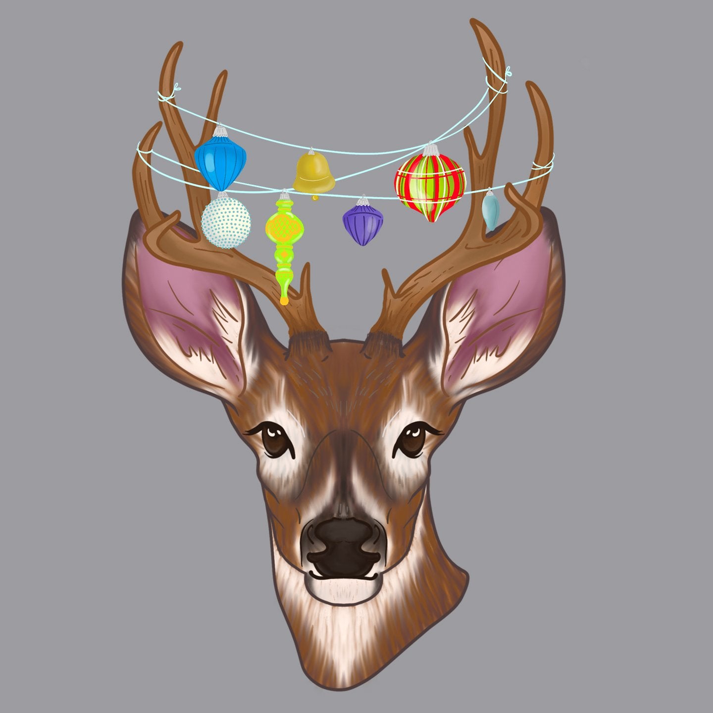 Christmas Buck Head - Adult Unisex T-Shirt