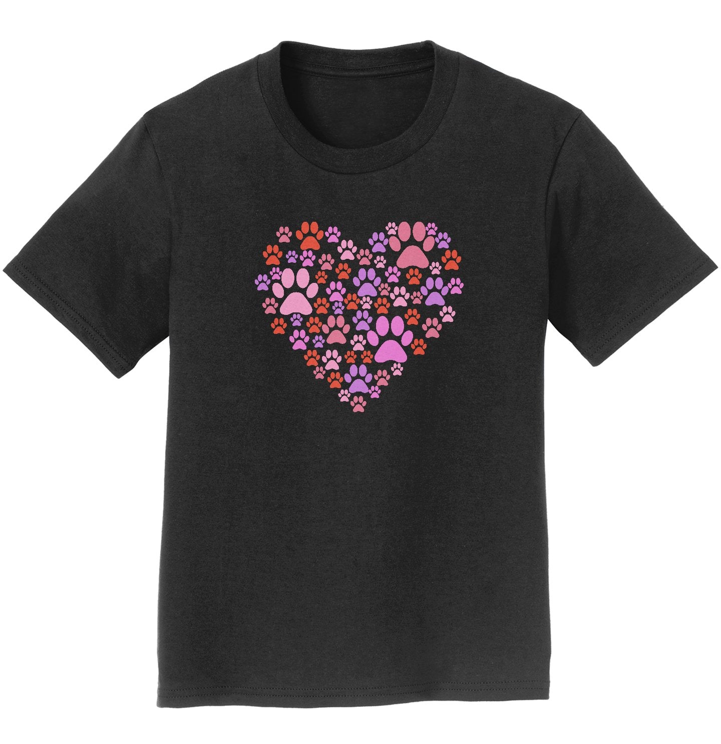 Pink Paw Dog Heart - Kids' Unisex T-Shirt – AnimalPride.com