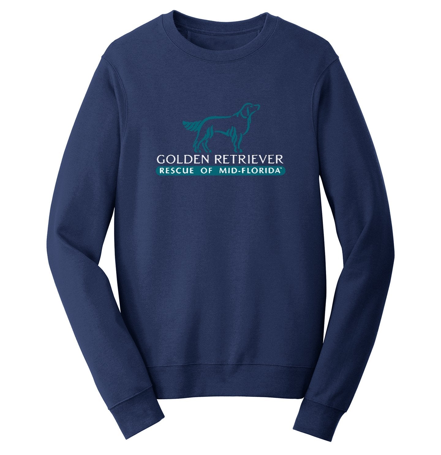 Golden Retriever Rescue of Mid-Florida Logo - Adult Unisex Crewneck Sweatshirt