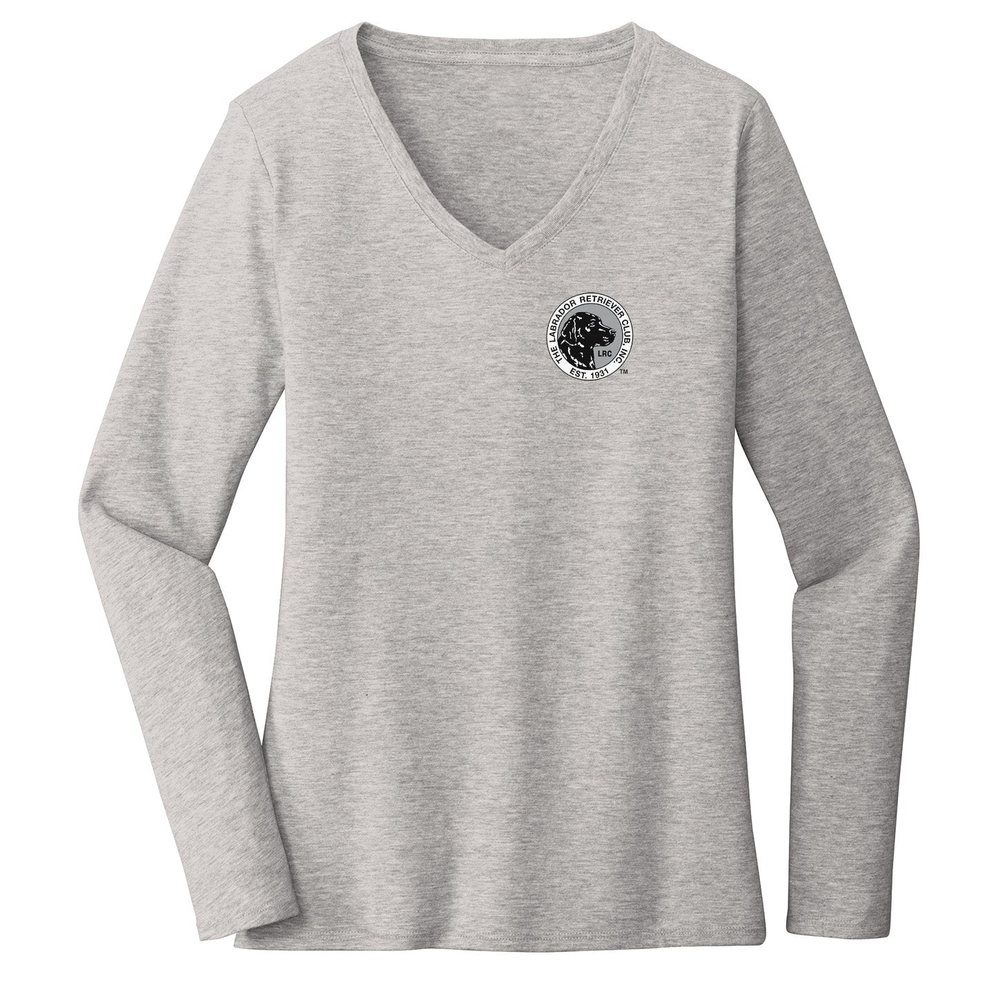 LRC Left Chest Black & White Logo - Women's V-Neck Long Sleeve T-Shirt