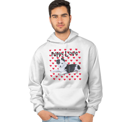 Border Collie Puppy Love - Adult Unisex Hoodie Sweatshirt