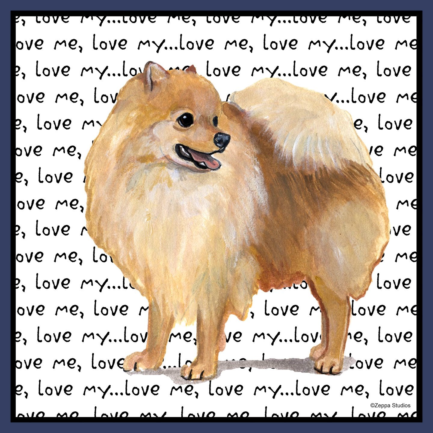 Pomeranian Love Text - Adult Unisex T-Shirt