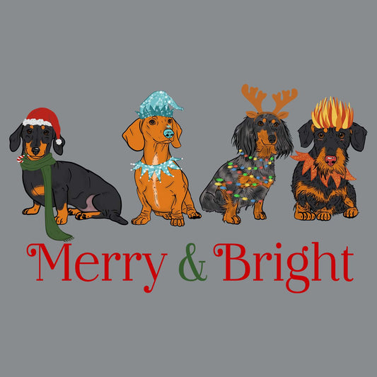 Dachshund Christmas Line Up - Adult Unisex Crewneck Sweatshirt