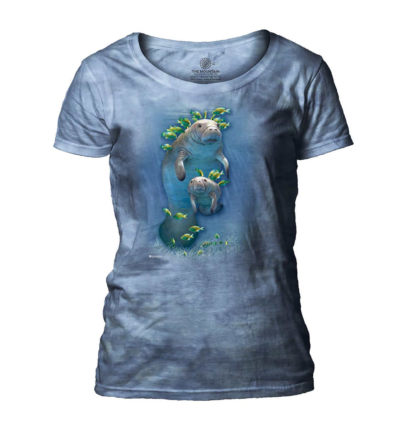 The Mountain - Sea Cow and Calf - Women's Scoop Neck T-Shirt
