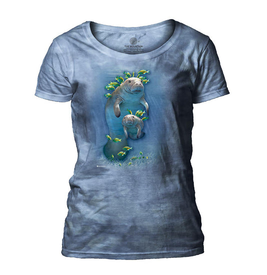 Sea Cow and Calf - Women's Scoop Neck T-Shirt