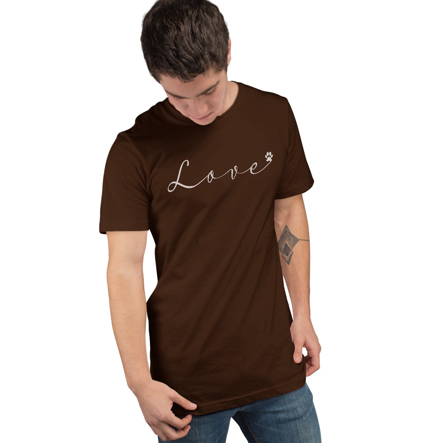 Love Script Paw - Adult Unisex T-Shirt