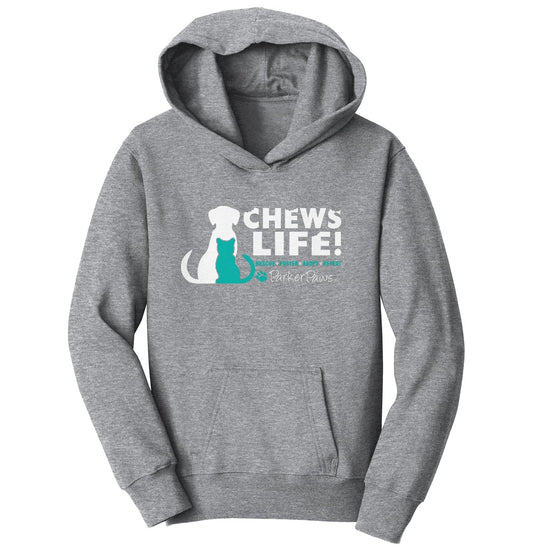 Parker Paws Logo Chews Life - Kids' Unisex Hoodie Sweatshirt