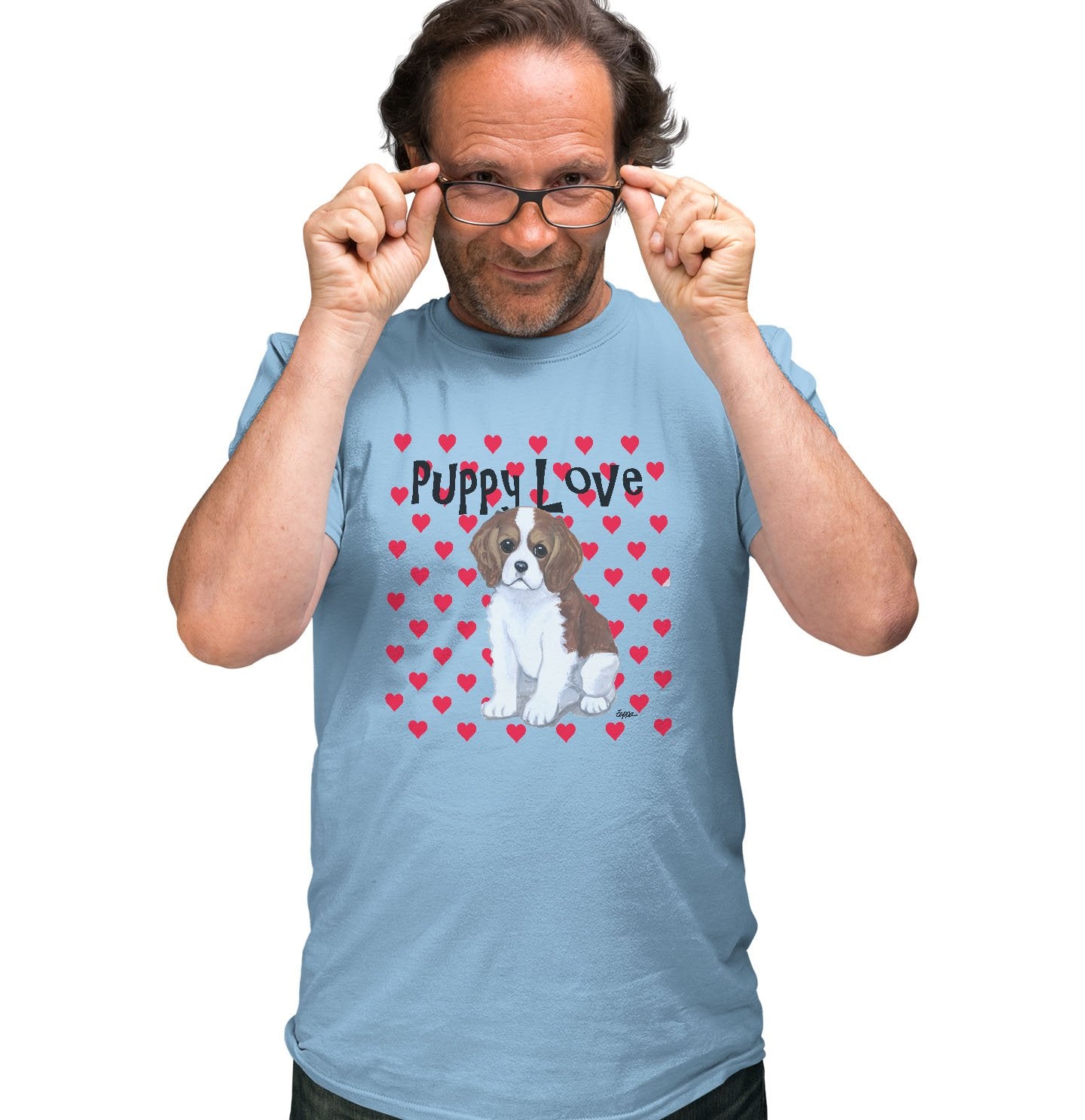 Cavalier Puppy Love - Adult Unisex T-Shirt