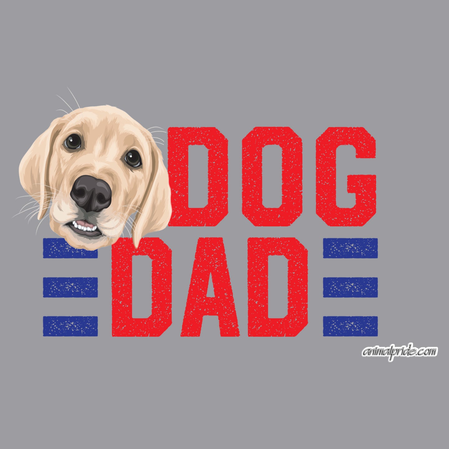 Red Dog Dad Yellow Lab - Adult Adjustable Face Mask