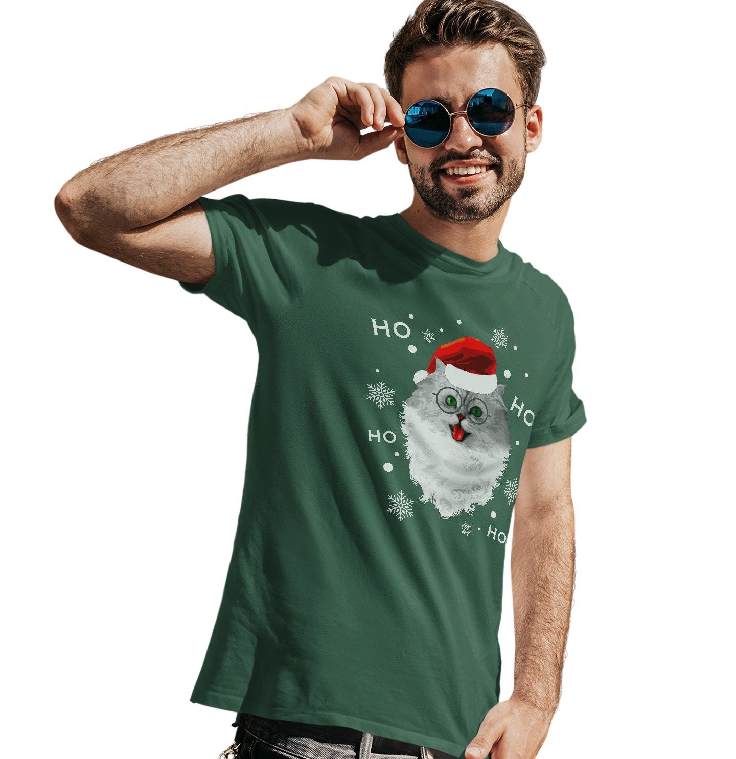 Santa Cat - Adult Unisex T-Shirt