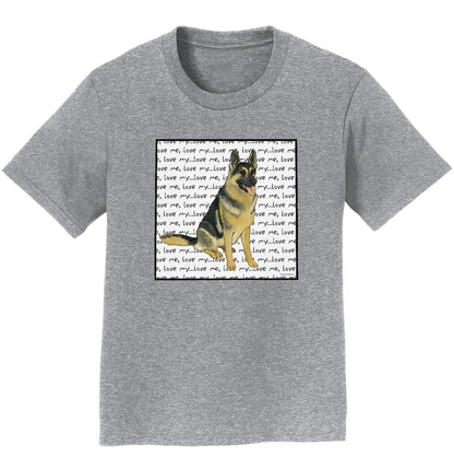 German Shepherd Love Text - Kids' Unisex T-Shirt