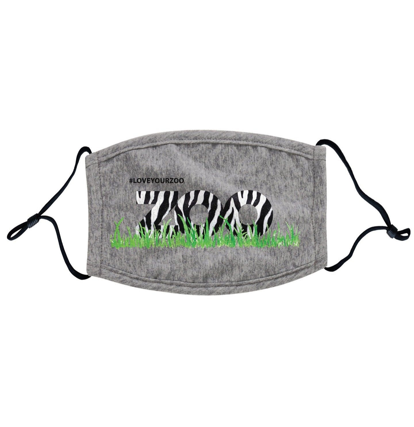 Love Your Zoo - Zebra Pattern Face Mask - Adjustable Ear Loops, Reusable & Washable, Cloth - Animal Pride