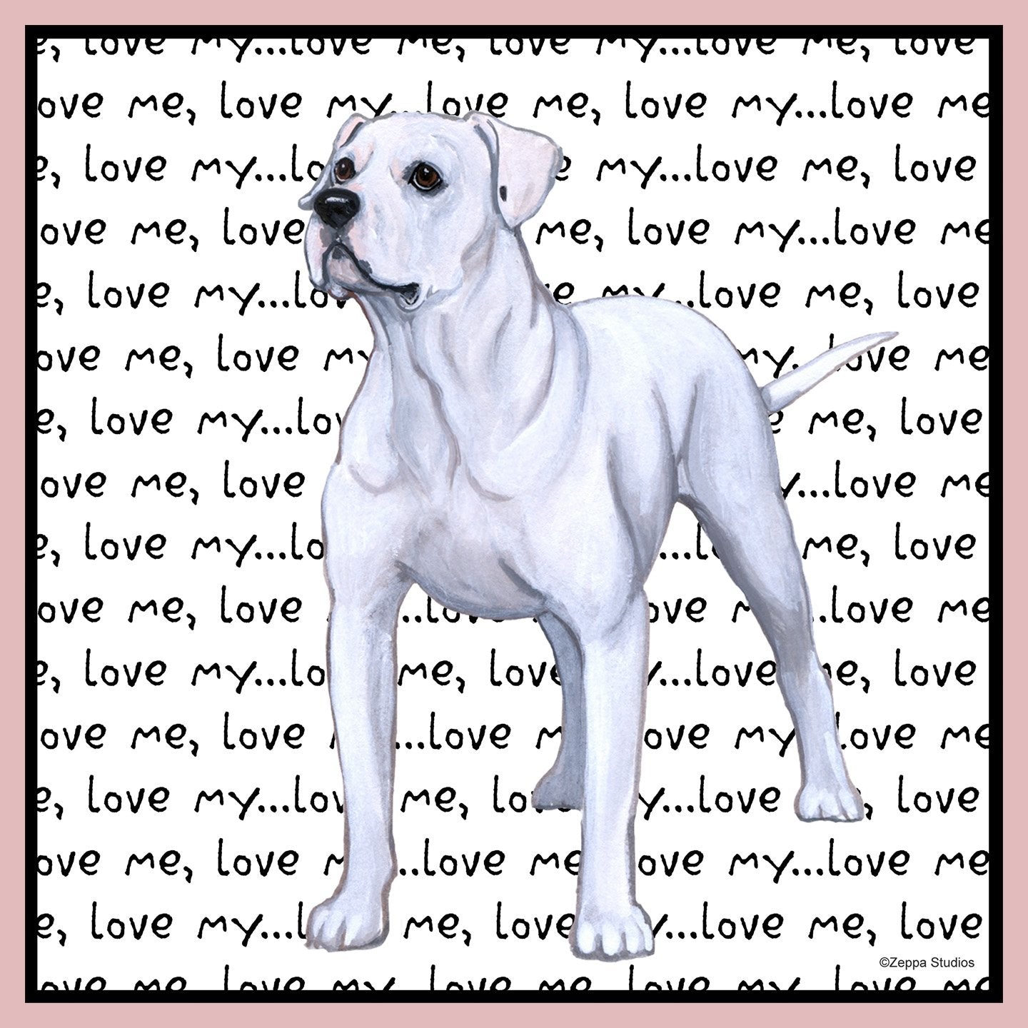 American Bulldog Love Text - Women's Fitted T-Shirt