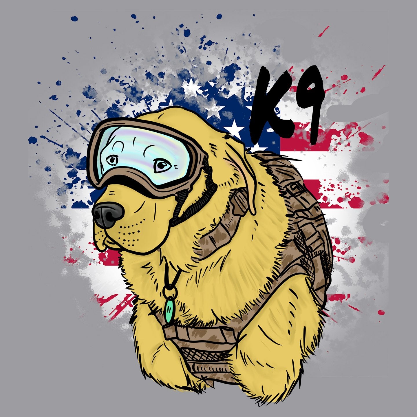 Military K9 Labrador Retriever - Kids' Unisex T-Shirt